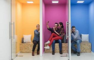 gruppo di attività commerciale persone nel creativo Lavorando spazio foto