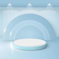 minimalista e moderno podio modello Schermo con interno concetto foto
