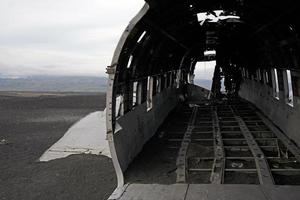 abbandonato aereo relitto a solheimasandur, Islanda foto