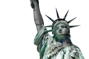 statua di libertà nel nuovo York prismatico foto