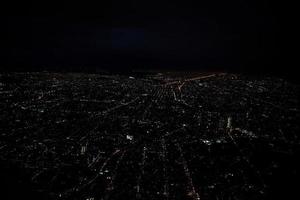 Messico città aereo notte Visualizza panorama di pesante traffico foto