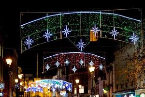 Natale strada decorazione nel Inghilterra foto