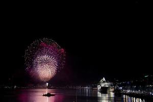 fuochi d'artificio nel stoccolma Svezia foto