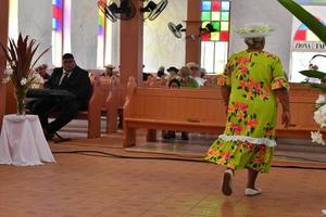 aitutaki, cucinare isola - agosto, 27 2017 - Locale persone a il massa foto