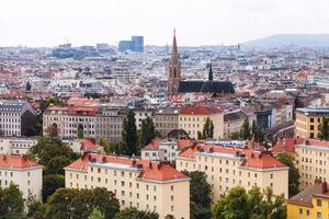 vienna città orizzonte a partire dal prater parco lato foto