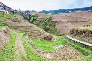 Visualizza di terrazzato giardini nel dazhai villaggio foto