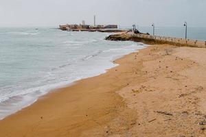 spiaggia di sabbia marrone foto