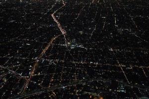 Messico città aereo notte Visualizza panorama di pesante traffico foto