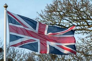 unione Jack UK bandiera agitando foto