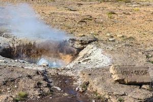 litli geysir poco scaldabagno nel haukadalur valle foto