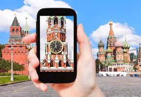 immagine di Torre nel Mosca Cremlino su rosso piazza foto