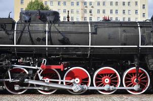 rosso ruote di vapore treno foto