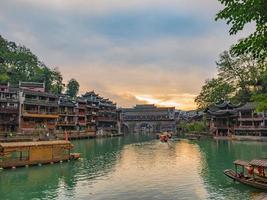 scenario Visualizza di fenghuang vecchio cittadina .Fenice antico cittadina o fenghuang contea è un' contea di hunan Provincia, Cina foto