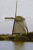 mulino a vento olandese foto