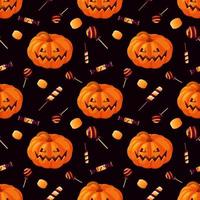 senza soluzione di continuità modello con lavorato zucca e Halloween caramella foto