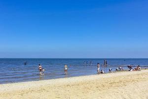 cuxhaven inferiore Sassonia Germania 2010 paesaggio marino spiaggia piane fangose escursioni a piedi su il nord mare costa Germania. foto