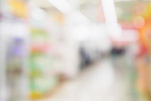 astratto sfocatura supermercato discount prodotti scaffali interni sfondo sfocato foto