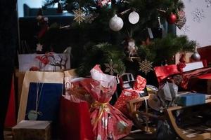 nuovo anno e Natale ufficio festa vicino su foto