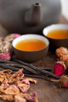 tè floreale alle erbe in stile cinese