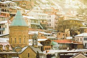vecchi edifici storici di tbilisi. caucaso viaggi cultura visite turistiche punti di riferimento foto