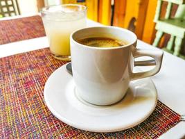 tazza di Americano nero caffè nel ristorante Messico. foto