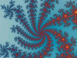 bellissimo Ingrandisci in il infinito matematico mandelbrot frattale. foto