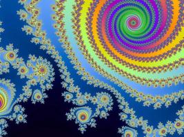 bellissimo Ingrandisci in il infinito matematico mandelbrot frattale. foto