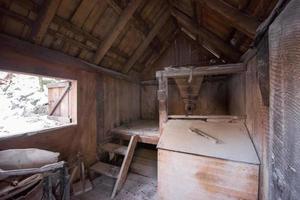 interno di retrò di legno Mulino ad acqua foto