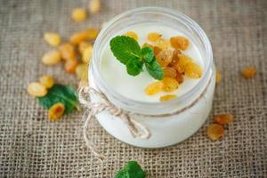 yogurt dolce casalingo con uvetta