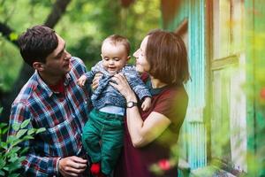 famiglia all'aperto ritratto foto