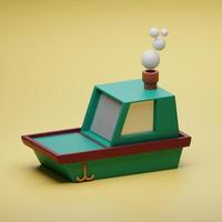 3d reso barca giocattoli Perfetto per design progetto foto
