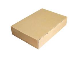 scatola di cartone isolata su sfondo bianco foto