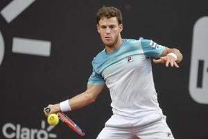 rio de janeiro, brasile - febbraio 25, 2017 - diego schwartzman argomento finale gioco durante rio Aperto 2018 tenuto a il fantino club brasiliana. foto