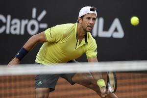 rio de janeiro, brasile - febbraio 25, 2017 - Fernando verdasco esp finale gioco durante rio Aperto 2018 tenuto a il fantino club brasiliana. foto