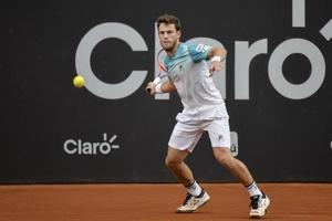 rio de janeiro, brasile - febbraio 25, 2017 - diego schwartzman argomento finale gioco durante rio Aperto 2018 tenuto a il fantino club brasiliana. foto