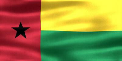 bandiera della guinea-bissau - bandiera in tessuto sventolante realistica foto
