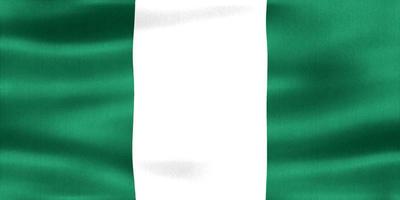 3d-illustrazione di una bandiera della nigeria - bandiera sventolante realistica del tessuto foto