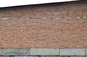 Esposto alle intemperie e macchiato vecchio mattone parete struttura foto