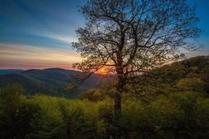 alba al parco nazionale di shenandoah in virginia foto