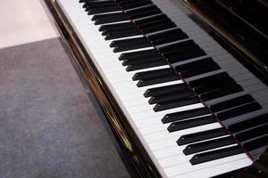 strumento musicale di sfondo della tastiera del pianoforte a coda foto