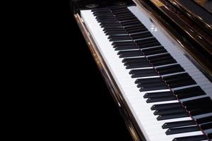 strumento musicale di sfondo della tastiera del pianoforte a coda foto