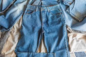 molti denim blu jeans sfondo foto