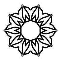 mandala ornamento con bianca sfondo foto