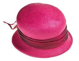 donna cannuccia rosa cappello foto
