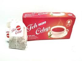 probolinggo, Indonesia ottobre 03, 2022 sosro tè borse anni '30 fatto a partire dal il massimo qualità nero tè e elaborato nel un' moderno e igienico maniera per produrre delizioso e ricco tè borse.