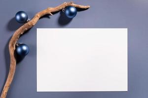 Natale saluto carta modello nel minimo stile foto