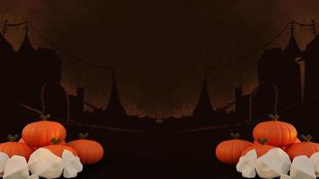 contento Halloween 3d sfondo con zucca foto