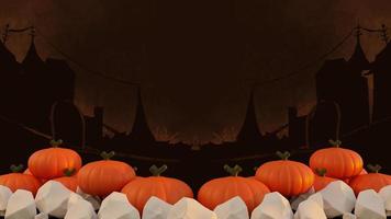 contento Halloween 3d sfondo con zucca foto