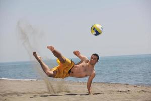 maschio spiaggia pallavolo gioco giocatore foto