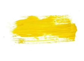 giallo acrilico dipingere colpi per design elementi. artistico spazzola colpi per ornamento e inferiore terzi isolato sfondo foto